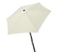 AKTIVE 61122 - Sombrilla jardín y terraza exterior hexagonal antiviento Ø270 cm | Altura 2,4m | Protección UV50 | De aluminio, fácil de plegar e instalar | Sombrillas terraza, parasol jardín