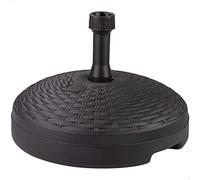 AKTIVE 61130 - Base sombrilla terraza exterior circular negra, resistente al agua y a los rayos del sol, cuenta con depósito de agua o arena, parasol duradero y estable