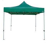Aktive 61139 - Cenador plegable para exterior Verde, Toldo medidas 3x3cm, Regulable en altura 3,20/2,20cm, Protección UV e impermeable, de acero, Incluye Bolsa de transporte