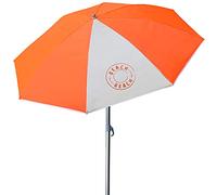 Aktive 62108 - Sombrilla de playa, Ø180 cm, color naranja, con protección UV filtro 50, mástil Ø22-25 mm, incluye bolsa para transportarla, Sombrilla playa plegable, Aktive Beach,