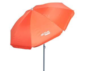 AKTIVE 62243, Sombrilla playa Ø180 cm c/mástil inclinable y protección UV50 Coral