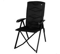 AKTIVE 63058 Silla Plegable Acolchada, 5 Posiciones, Soporta 110 kg, Topes Antideslizantes, Estructura Aluminio, Tejido poliéster, Sillas Plegables, Incluye Funda Transporte, 49 x 76 x 109 cm, Negro