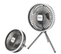 AKTIVE 63095 Ventilador frío silencioso, 3 en 1, Ø17 cm, Incluye trípode y Soporte, Luz LED Blanca, 3 Modos Aire, Cargador USB Incluido, Carga en 1,5-5 h, Ventiladores silenciosos para Dormir