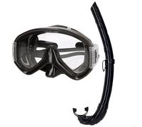AKTIVE Aqua Sport Gafas de Buceo con Tubo Adultos, Sello Silicona, Látex Free, Lentes de policarbonato, Fácil Ajuste, Hipoalergénico, Set Snorkel, +12 años (54253)