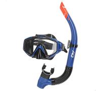 AKTIVE Aqua Sport Gafas de Buceo con Tubo Flexible Adultos, Sello Silicona, Látex Free, Lentes de Cristal Templado, Fácil Ajuste, Ángulo de visión 150º, Hipoalergénico, +12 años (54247)