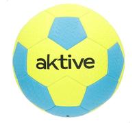 AKTIVE Balón de fútbol PVC, 320-340 Gramos, D22 cm, Talla 5, Color Amarillo fosforito y Azul, Resistente y Duradero, óptimo para Entrenamiento al Aire Libre, Deportes, Pelota, Balones Futbol (54206)