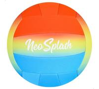 AKTIVE balón vóley Playa Neopreno Rainbow Neo Splash, 22 cm, diseño Multicolor, Suave y Resistente, Agarre cómodo Incluso Mojado, óptimo para Jugar en la Playa o Piscina (54295)