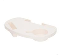AKTIVE Bandeja Silla Playa, Mesa Lateral, Color Blanco, De Polipropileno (PP), para Colocar Bebidas o móvil, Portavasos, Posavasos para sillas, Accesorios Verano, Auxiliar