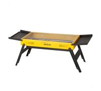 AKTIVE Barbacoa carbón plegable, Acero esmaltado, 89x33x33 cm, Bandejas laterales abatibles, Parrilla acero inoxidable, Bandeja extraíble, Ventilación, Diseño portátil, Para jardín y camping (63124)