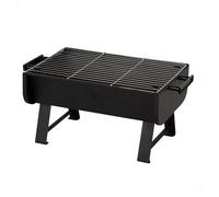 Aktive barbacoa carbón portátil acero 45x30x25 cm con asas laterales