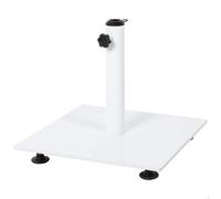 AKTIVE Base para Sombrilla Cuadrada, Acero, Blanca, 9 kg, 37x32 cm, Compatible con Mástiles Ø22-38mm