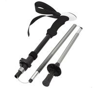 AKTIVE Bastón Senderismo, Aluminio, Ultraligero, Regulable 107-125 cm, Empuñadura Goma, Sistema Cierre rápido, Peso 270 gr, Correa Ajustable, Bastones de Trekking Plegables (63205)
