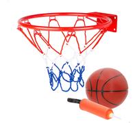 Aktive - Canasta de baloncesto para instalación en pared, red de poliéster y aro metal, diseño compacto, ideal para entrenar y jugar en casa, terraza o jardín, fácil de montar, canastas, instalación