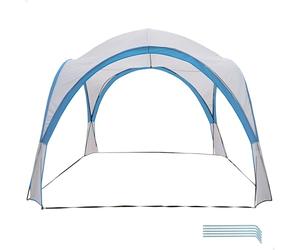 AKTIVE Carpa camping exterior para sombra, Ligera, de fácil montaje y transporte, Medidas 320 x 320 x 260 cm, Tienda de campaña abierta, protege del sol, Sombra playa (52895)