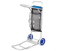 Aktive 62683 Folding Beach Cart With Large Wheels 47x75x104 Cm Plateado