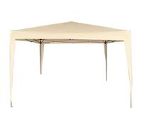 AKTIVE Cenador plegable 300x300x240 cm color crema, Estructura metálica ligera con techo de poliéster impermeable, Montaje rápido sin herramientas, Para jardín y terraza (62188)