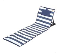 AKTIVE Esterilla de playa reclinable, 145x50x43 cm, Esterilla plegable con cojín, Esterilla con bolsa de transporte, Multiposición, Reclinable 4 posiciones, Hasta 110 kg (62543)