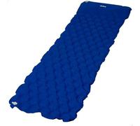 AKTIVE Esterilla hinchable plegable, 185 x 57 cm, Color azul, Fabricada de nylon y TPU, Bolsa de transporte, 2 cámaras de aire, Colchón hinchable individual, Acampada accesorios (63080)