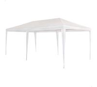AKTIVE Garden 53992 - Cenador de Plástico Blanco 300 x 600 x 255 cm con Tubos de Acero