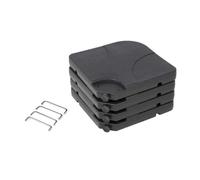 Aktive garden soporte parasol rellenable cuadrado 4 piezas 52 cm