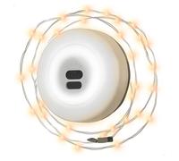 AKTIVE Luz LED camping, 2 en 1, 12x4 cm, Guirnalda enrollable 10 metros, 136 LEDs, 200 lúmenes, 3 modos de luces, cable USB incluido, Autonomía de 6 horas (63199)