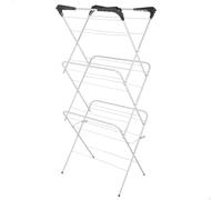 AKTIVE MAX Home Tendedero Extensible Plegable, 3 Alturas, 61x44x138 cm, Peso soportado 10 kg, Barras Extensibles Superiores, Tenderetes de Ropa Plegables, Exterior e Interior (18811)