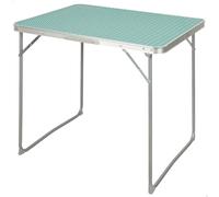 Aktive - Mesa alta plegable, 80x60x70 cm, menta, estructura de aluminio, soporta 30 kg, asa bandolera transporte, de camping, playa, jardín