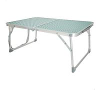 AKTIVE Mesa baja plegable, 60x40x25 cm, Color menta, Estructura de aluminio, Soporta 30 kg, Peso ligero, Asa mano transporte, Mesas de camping, playa y jardín (63191)