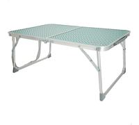 AKTIVE Mesa baja plegable, 60x40x25 cm, Color menta, Estructura de aluminio, Soporta 30 kg, Peso ligero, Asa mano transporte, Mesas de camping, playa y jardín (63191)