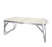 Aktive - Mesa baja plegable camping, color crema, 60x40x25 cm, patas y tablero plegables, máx. 20 kg, aluminio y madera MDF, antideslizante, antivuelco, plegado compacto, mesa portátil, resistente y