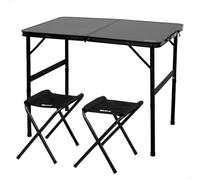 AKTIVE Mesa Camping Plegable, 2 taburetes, Altura Ajustable (63190)