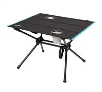 AKTIVE Mesa camping plegable 63x56x42 cm con portavasos y bolsillo de malla, Estructura resistente, Soporta hasta 100 kg, Para exteriores y transportar con bolsa incluida (63129)