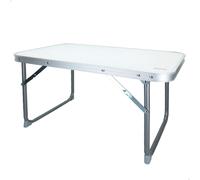 Mesa plegable baja aktive camping blanca