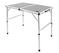AKTIVE Mesa Plegable Camping portátil Antideslizante de Aluminio y Madera MDF, con asa para fácil Transporte, Mesa Alta, Mesa Picnic, Medidas 90x60x40/70cm, Accesorios de Camping (63019)