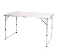 AKTIVE Mesa plegable, 120x60x60/70 cm, Altura ajustable, Topes antideslizantes, Soporta 30 kg, Cierre seguridad, Asa mano transporte, Mesas de camping, Playa, Jardín (63088)