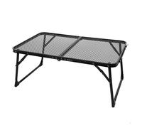 Aktive mesa plegable pequeña camping maletín antivuelco y ultraligera negra para barbacoa