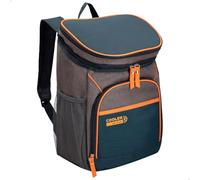 AKTIVE Nevera blanda, Mochila térmica 15L para Playa o Camping, 2 Compartimentos Independientes, Bolsillo Frontal y Laterales de Red, Interior PEVA Aislante, 26x20x35 cm (80790)