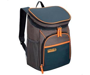 AKTIVE Nevera blanda, Mochila térmica 15L para Playa o Camping, 2 Compartimentos Independientes, Bolsillo Frontal y Laterales de Red, Interior PEVA Aislante, 26x20x35 cm (80790)