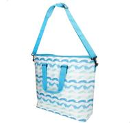 AKTIVE Nevera portátil Blanda 20L (55x43x13 cm) con Asas y Bandolera, Diseño Olas, Bolsillo Exterior, Ideal para Mantener la Temperatura de Alimentos y Bebidas, Sin CFC ni colorantes azoicos, (62409)