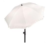 Aktive parasol 200 cm blanco crema con funda