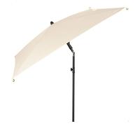 Aktive parasol de jardín cuadrado 175x175 cm beige con mástil inclinable