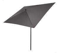 AKTIVE Parasol terraza gris, 180 cm, Rectangular, UV30, Reclinable (61164)