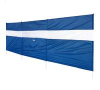 AKTIVE Paravientos Playa, 440x130 cm, Azul, Ventana panorámica PVC, Tejido poliéster, Estructura Acero, Incluye 4 piquetas, Varillas, Funda de Transporte con asa, Cortavientos Plegable (62318)