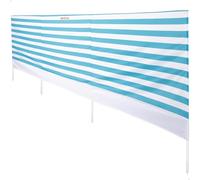 AKTIVE Paravientos Playa, 480x100 cm, Rayas Azules y Blancas, Protección UV30, Tejido poliéster, Estructura Acero, Incluye 4 Varillas, Bolsa de Transporte, Cortavientos Plegable (62491)
