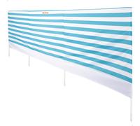 Aktive - Paravientos playa, 480x100 cm, rayas marineras, tejido poliéster, estructura acero, incluye 4 varillas, protección UV30, bolsillo, funda de transporte con asa, cortavientos para la playa
