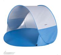 Aktive - Paravientos playa plegable, sistema pop up, color azul, 148x148x90 cm, tejido poliéster, revestimiento interior plateado, protección UV50, 2 varillas fibra de vidrio, incluye 4 piquetas,