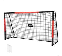 AKTIVE 54307 Portería de fútbol de Acero, Estructura Desmontable, Fácil de Montar, 300x90x160 cm, con Red de poliéster, Incluye 7 piquetas para fijación, Resistente y Ligera, óptimo para Entrenar