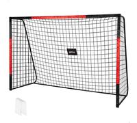 AKTIVE 54308 Portería de fútbol de Acero, Estructura Desmontable, Fácil de Montar, 300x120x200 cm, con Red de poliéster, Incluye 7 piquetas para fijación, Resistente y Ligera, óptimo para Entrenar