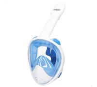 AKTIVE Pro AQ Máscara de Buceo, Ajustable, Libre de látex, Hipoalergénica, Antisalpicaduras, 2 Colores, Azul, Blanco, Envío Aleatorio, Soporte para cámara, Red Transporte, 12 años (54246)