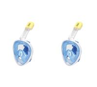AKTIVE Pro AQ Máscara de Buceo, Ajustable, Libre de látex, Hipoalergénica, Antisalpicaduras, 2 Colores, Azul, Turquesa, Envío Aleatorio, Soporte para cámara, Red Transporte, 7 años (54245)